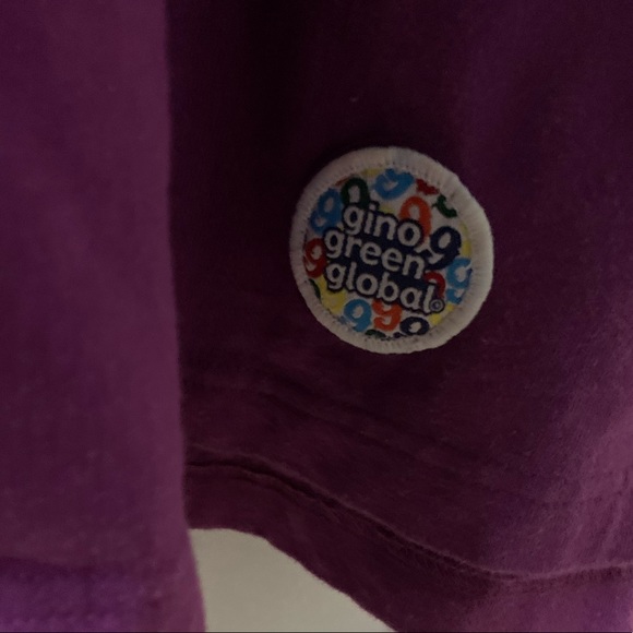 Vintage Rare Gino Green Global 9 Logo T Shirt Purple 4XL - Picture 4 of 7